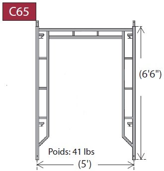 C65G — Cadre 5'x6'6" galv.