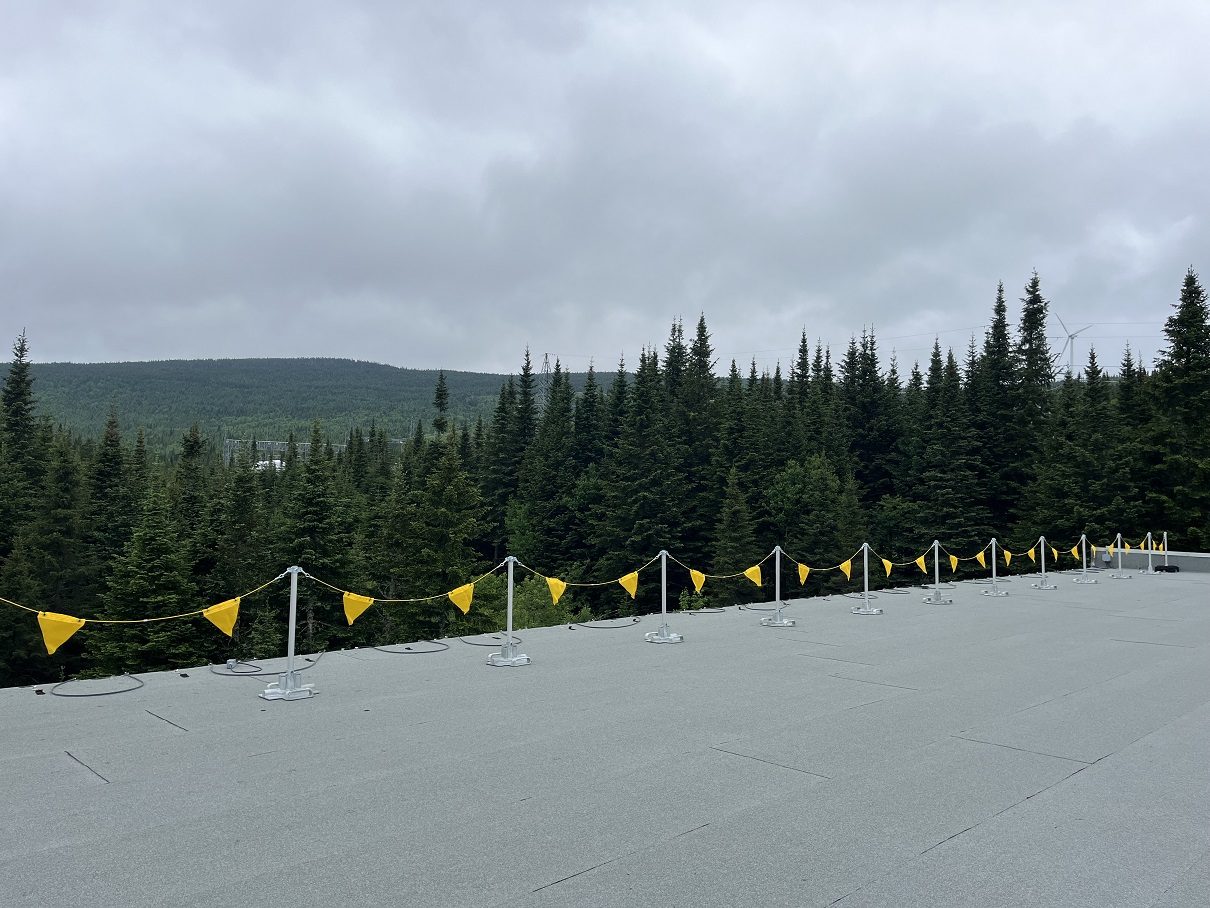 Ligne d'avertissement SafetyLine Delta au Massif du Sud