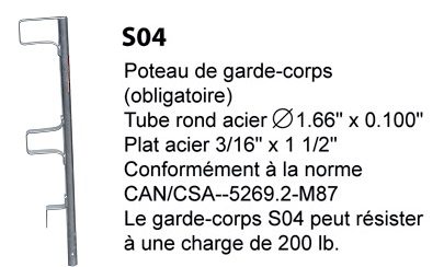 S04 — Garde-corps debout