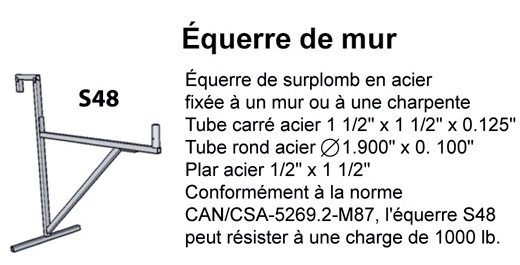S48 — Équerre de surplomb pour toiture
