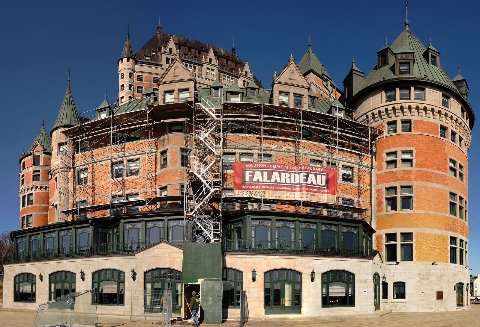 Échafaudage Château Frontenac - Projet Falardeau
